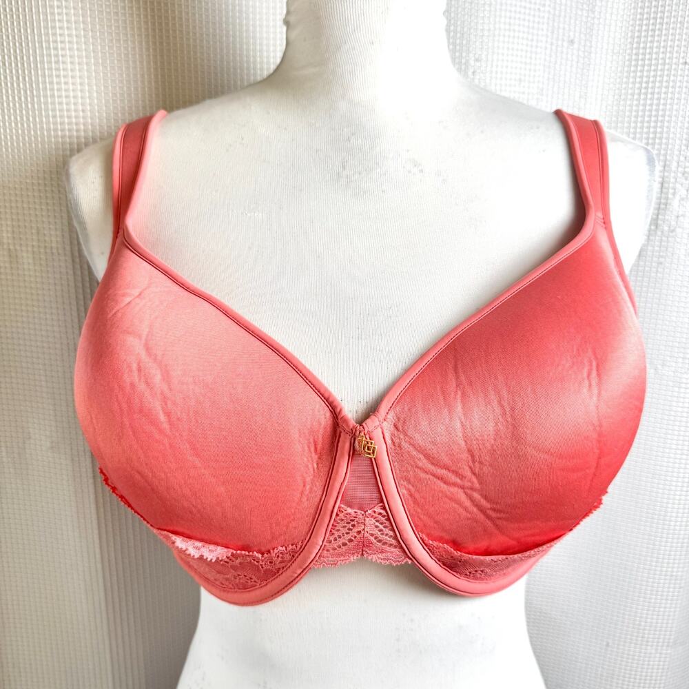 ThirdLove Bra 38E Salmon Pink 24/7 Lace Full Coverage Underwire Lightly Padded